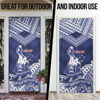 Personalised Samoa Rugby Door Cover Pacific Warrior Glory DT05 - Polynesian Pride