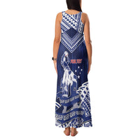 Personalised Samoa Rugby Family Matching Tank Maxi Dress and Hawaiian Shirt Pacific Warrior Glory DT05 - Polynesian Pride