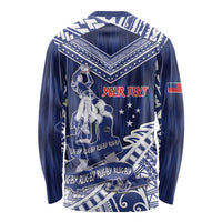 Personalised Samoa Rugby Long Sleeve Shirt Pacific Warrior Glory DT05 - Polynesian Pride