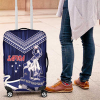 Samoa Rugby Luggage Cover Pacific Warrior Glory DT05 Navy - Polynesian Pride