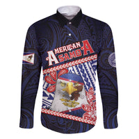 Personalized American Samoa Family Matching Off The Shoulder Long Sleeve Dress and Hawaiian Shirt Bald Eagle With Polynesian Pattern - Polynesian Pride
