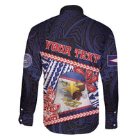 Personalized American Samoa Family Matching Puletasi and Hawaiian Shirt Bald Eagle With Polynesian Pattern - Polynesian Pride