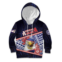 Personalized American Samoa Kid Hoodie Bald Eagle With Polynesian Pattern - Polynesian Pride