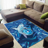 Northern Mariana Islands Area Rug Galaxy Polynesian Shark Tattoo - Polynesian Pride
