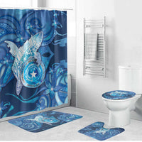 Northern Mariana Islands Bathroom Set Galaxy Polynesian Shark Tattoo - Polynesian Pride
