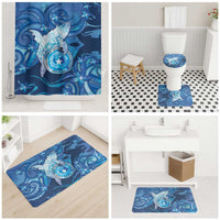 Northern Mariana Islands Bathroom Set Galaxy Polynesian Shark Tattoo - Polynesian Pride