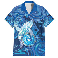 Personalised Northern Mariana Islands Family Matching Summer Maxi Dress and Hawaiian Shirt Galaxy Polynesian Shark Tattoo - Polynesian Pride