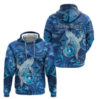 Personalised Northern Mariana Islands Hoodie Galaxy Polynesian Shark Tattoo - Polynesian Pride