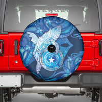 Northern Mariana Islands Spare Tire Cover Galaxy Polynesian Shark Tattoo - Polynesian Pride