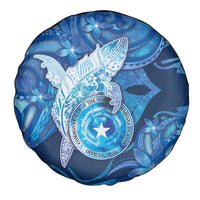 Northern Mariana Islands Spare Tire Cover Galaxy Polynesian Shark Tattoo - Polynesian Pride