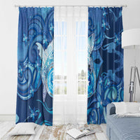 Northern Mariana Islands Window Curtain Galaxy Polynesian Shark Tattoo - Polynesian Pride