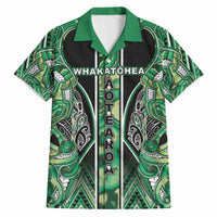 Aotearoa Whakatohea Hawaiian Shirt Maori Tribal Green Abalone Paua Shell Pattern DT05 Green - Polynesian Pride