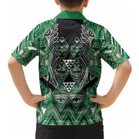 Aotearoa Whakatohea Hawaiian Shirt Maori Tribal Green Abalone Paua Shell Pattern DT05 - Polynesian Pride