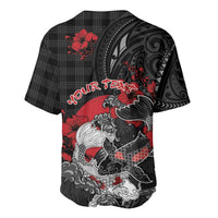 Personalised Hawaiian And Japanese Baseball Jersey Aloha Koi Fish Palaka Patterns - Polynesian Pride