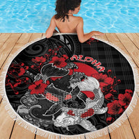Hawaiian And Japanese Beach Blanket Aloha Koi Fish Palaka Patterns DT05 - Polynesian Pride
