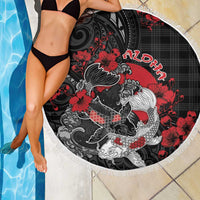 Hawaiian And Japanese Beach Blanket Aloha Koi Fish Palaka Patterns DT05 - Polynesian Pride
