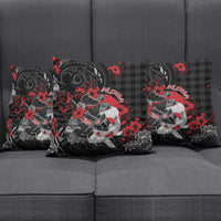 Hawaiian And Japanese Pillow Cover Aloha Koi Fish Palaka Patterns - Polynesian Pride