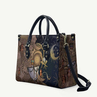Hawaii Makahiki Leather Bag Polynesian Sky And Earth DT05 Gold - Polynesian Pride