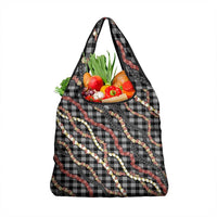 Hawaii Palaka Niihau Shell Lei Grocery Bag Tropical Island Plaid Patterns