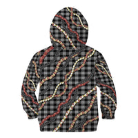 Hawaii Palaka Niihau Shell Lei Kid Hoodie Tropical Island Plaid Patterns DT05 - Polynesian Pride