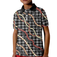 Hawaii Palaka Niihau Shell Lei Kid Polo Shirt Tropical Island Plaid Patterns