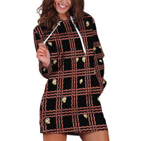 Hawaii Palaka Kahelelani Shell Lei Costume Hoodie Dress Plaid Patterns DT05 Black - Polynesian Pride