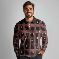 Hawaii Palaka Kahelelani Shell Lei Costume Long Sleeve Polo Shirt Plaid Patterns DT05 - Polynesian Pride