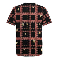 Hawaii Palaka Kahelelani Shell Lei Costume Rugby Jersey Plaid Patterns