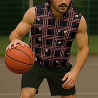 Hawaii Palaka Kahelelani Shell Lei Costume Sleeveless Zip Hoodie Plaid Patterns DT05 - Polynesian Pride