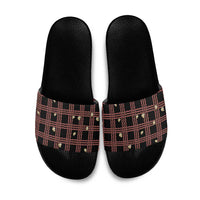 Hawaii Palaka Kahelelani Shell Lei Costume Slide Sandals Plaid Patterns