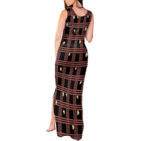 Hawaii Palaka Kahelelani Shell Lei Costume Tank Maxi Dress Plaid Patterns