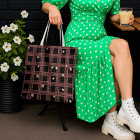 Hawaii Palaka Kahelelani Shell Lei Costume Tote Bag Plaid Patterns