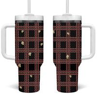 Hawaii Palaka Kahelelani Shell Lei Costume Tumbler With Handle Plaid Patterns