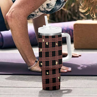 Hawaii Palaka Kahelelani Shell Lei Costume Tumbler With Handle Plaid Patterns