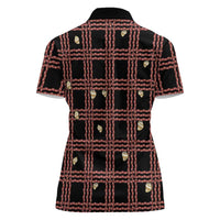 Hawaii Palaka Kahelelani Shell Lei Costume Women Polo Shirt Plaid Patterns DT05 - Polynesian Pride