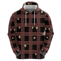 Hawaii Palaka Kahelelani Shell Lei Costume Zip Hoodie Plaid Patterns