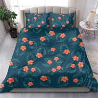 Hawaii Monstera Bedding Set Hibiscus Flowers Simple Style - Polynesian Pride