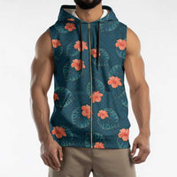 Hawaii Monstera Sleeveless Zip Hoodie Hibiscus Flowers Simple Style DT05 - Polynesian Pride