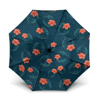 Hawaii Monstera Umbrella Hibiscus Flowers Simple Style - Polynesian Pride
