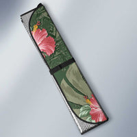Hawaii Auto Sun Shade Green Polynesian Monstera Patterns DT05 - Polynesian Pride