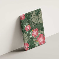 Hawaii Canvas Wall Art Green Polynesian Monstera Patterns - Polynesian Pride