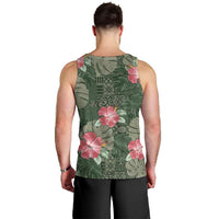 Hawaii Men Tank Top Green Polynesian Monstera Patterns - Polynesian Pride