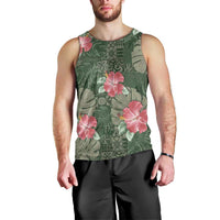 Hawaii Men Tank Top Green Polynesian Monstera Patterns - Polynesian Pride