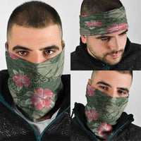 Hawaii Neck Gaiter Green Polynesian Monstera Patterns DT05