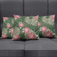 Hawaii Pillow Cover Green Polynesian Monstera Patterns - Polynesian Pride