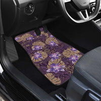 Hawaii Car Mats Purple Polynesian Monstera Patterns - Polynesian Pride