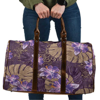 Hawaii Travel Bag Purple Polynesian Monstera Patterns - Polynesian Pride