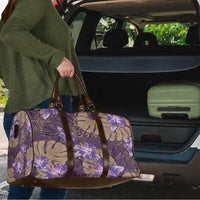 Hawaii Travel Bag Purple Polynesian Monstera Patterns - Polynesian Pride