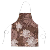 Hawaii Apron Brown Polynesian Monstera Patterns - Polynesian Pride