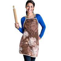 Hawaii Apron Brown Polynesian Monstera Patterns - Polynesian Pride